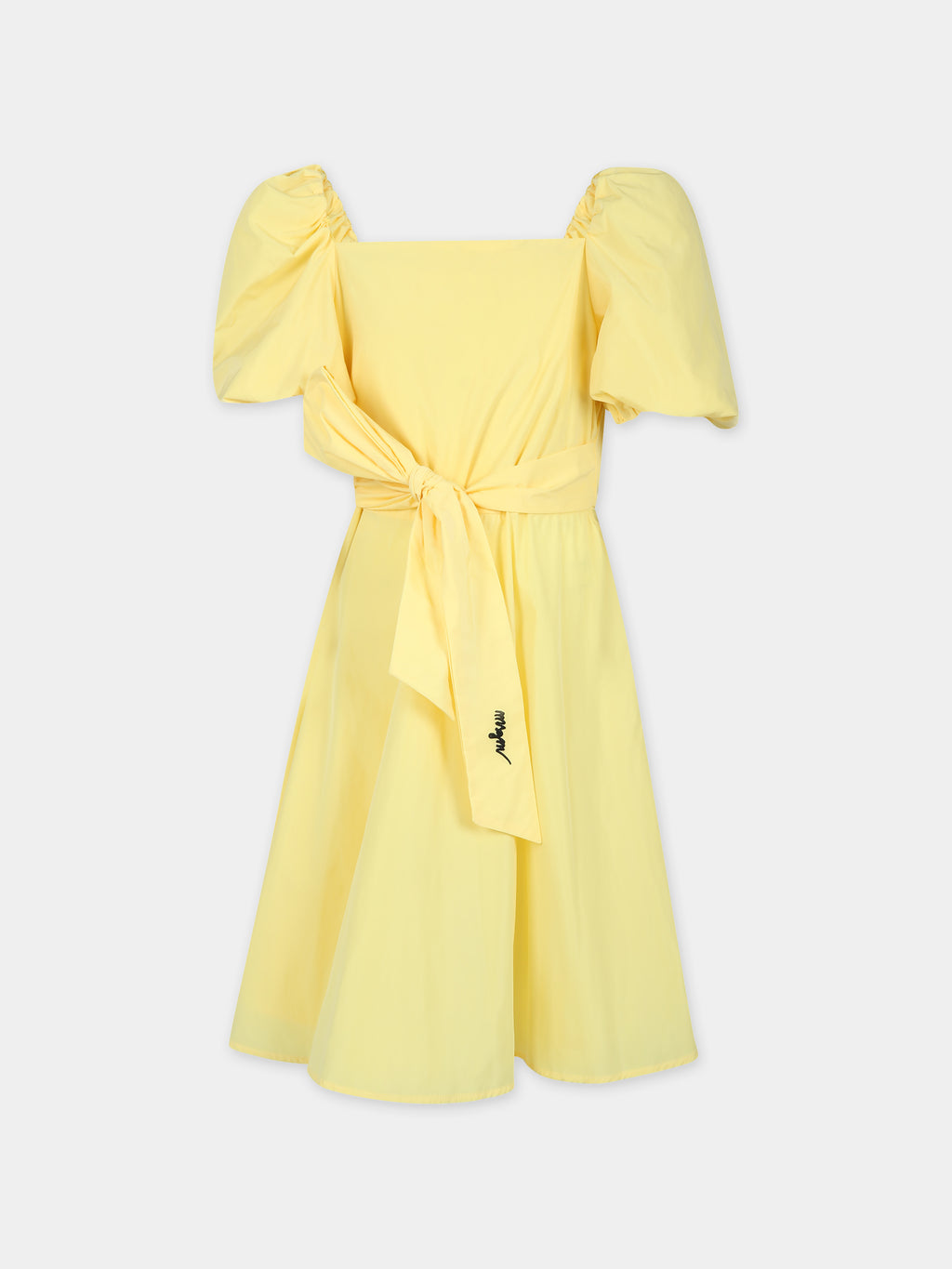 Robe jaune pour fille avec logo